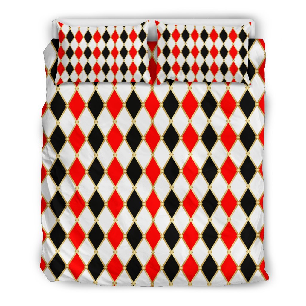 Harlequin Print Pattern Duvet Cover Bedding Set-grizzshop