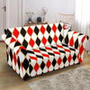 Harlequin Print Pattern Loveseat Cover-grizzshop