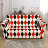 Harlequin Print Pattern Loveseat Cover-grizzshop