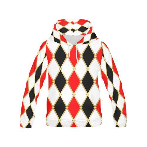Harlequin Print Pattern Men Pullover Hoodie-grizzshop