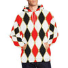 Load image into Gallery viewer, Harlequin Print Pattern Men Pullover Hoodie-grizzshop