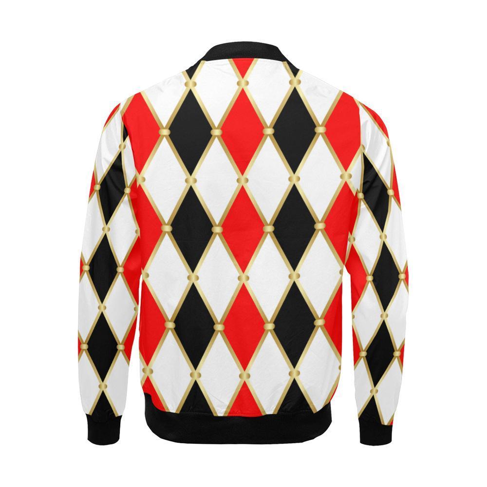 Harlequin Print Pattern Men's Bomber Jacket-grizzshop