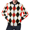 Harlequin Print Pattern Men's Bomber Jacket-grizzshop