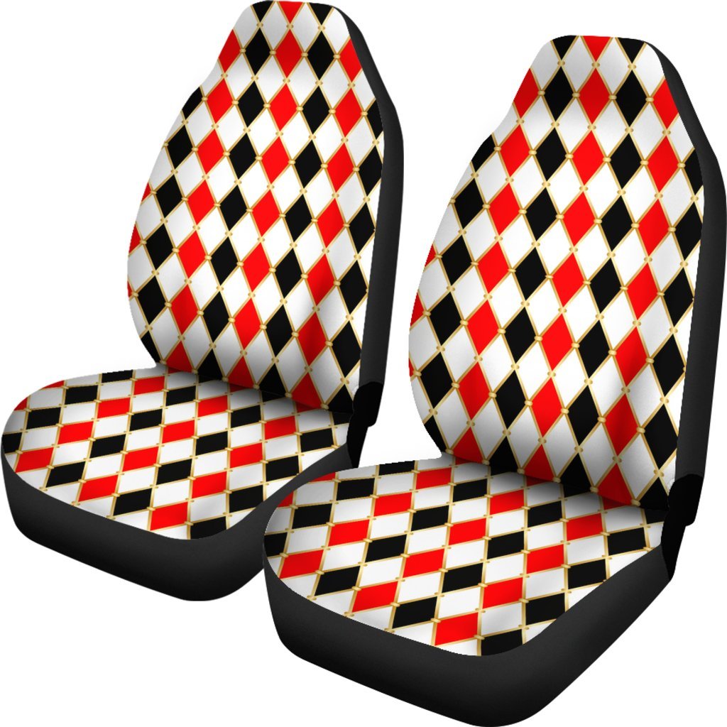 Harlequin Print Pattern Universal Fit Car Seat Cover-grizzshop