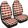 Harlequin Print Pattern Universal Fit Car Seat Cover-grizzshop