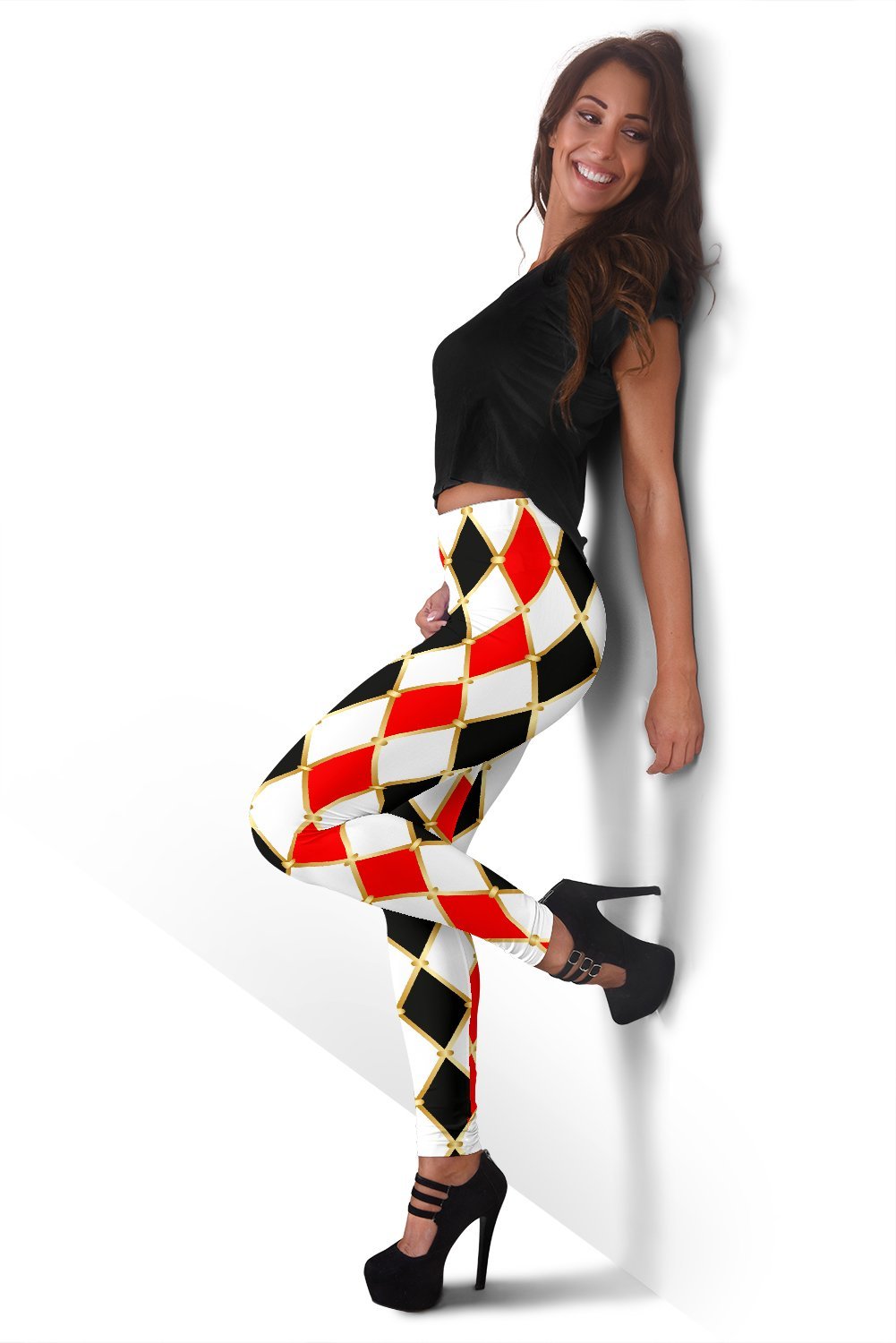 Harlequin Print Pattern Women Leggings-grizzshop
