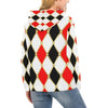 Harlequin Print Pattern Women Pullover Hoodie-grizzshop