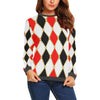 Harlequin Print Pattern Women's Sweatshirt-grizzshop