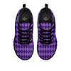 Harlequin Purple Print Pattern Black Sneaker-grizzshop