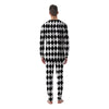 Harlequin White And Black Print Pattern Men's Pajamas-grizzshop