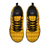 Harlequin Yellow Print Pattern Black Sneaker-grizzshop