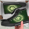 Hat And St. Patrick's Day Clover Print Black High Top Shoes-grizzshop