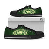 Hat And St. Patrick's Day Clover Print Black Low Top Shoes-grizzshop