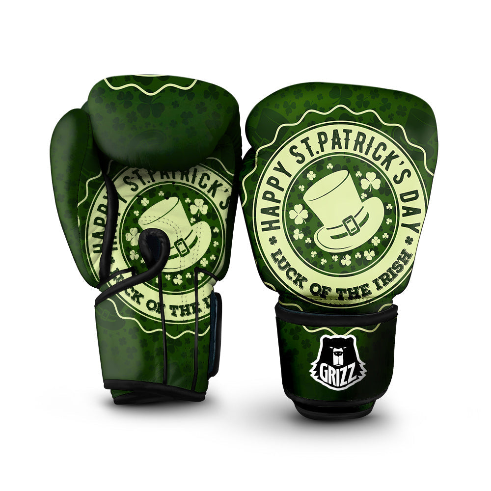 Hat And St. Patrick's Day Clover Print Boxing Gloves-grizzshop