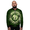 Hat And St. Patrick's Day Clover Print Men's Bomber Jacket-grizzshop