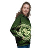 Hat And St. Patrick's Day Clover Print Women's Hoodie-grizzshop