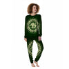 Hat And St. Patrick's Day Clover Print Women's Pajamas-grizzshop