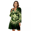 Hat And St. Patrick's Day Clover Print Women's Robe-grizzshop