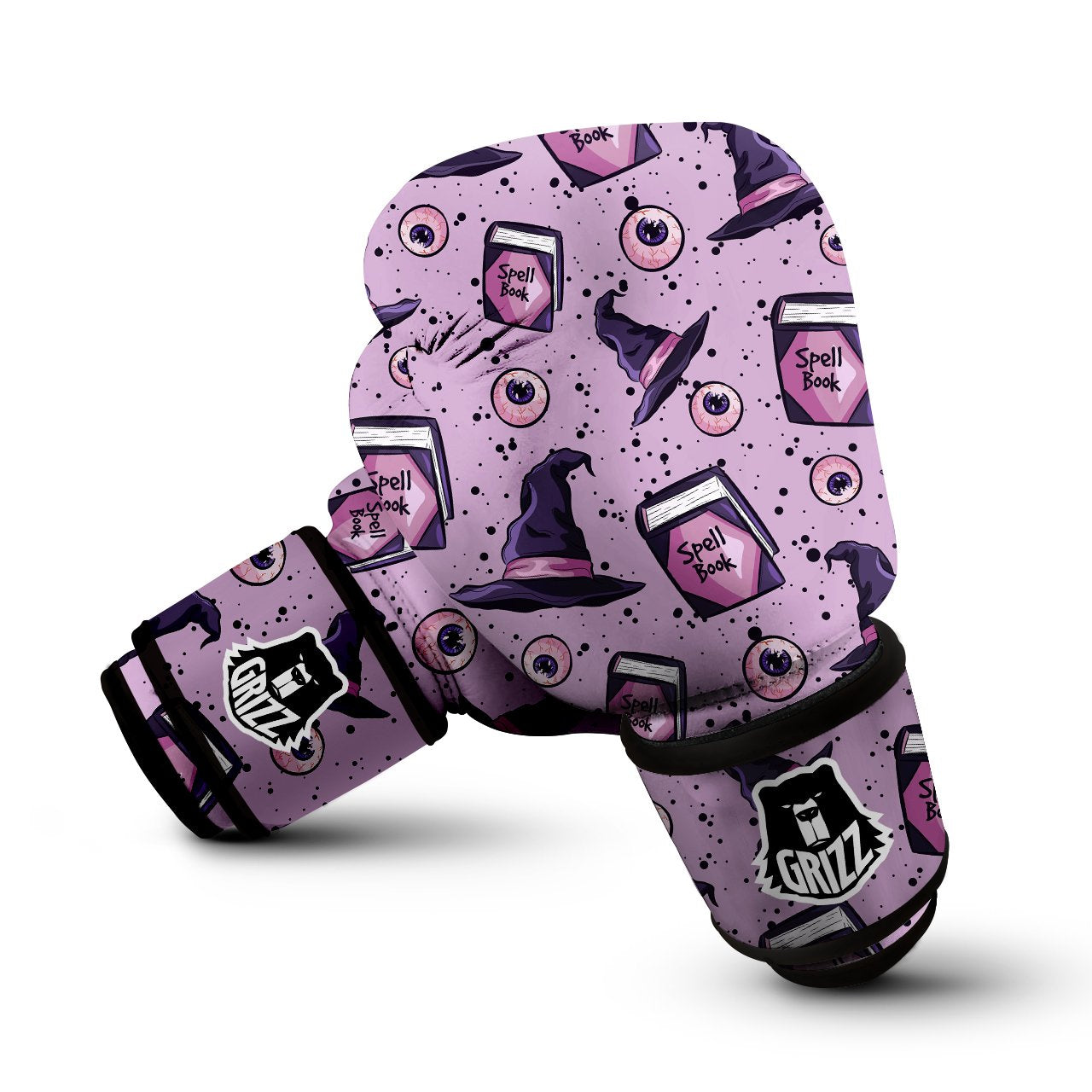 Hat Wizard Print Pattern Boxing Gloves-grizzshop