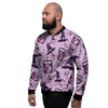 Hat Wizard Print Pattern Men's Bomber Jacket-grizzshop