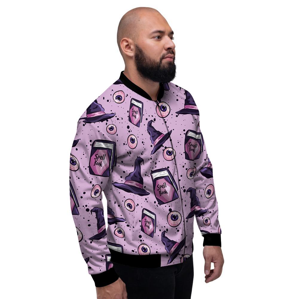 Hat Wizard Print Pattern Men's Bomber Jacket-grizzshop