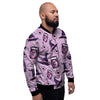 Hat Wizard Print Pattern Men's Bomber Jacket-grizzshop