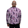 Hat Wizard Print Pattern Men's Bomber Jacket-grizzshop