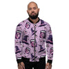 Hat Wizard Print Pattern Men's Bomber Jacket-grizzshop