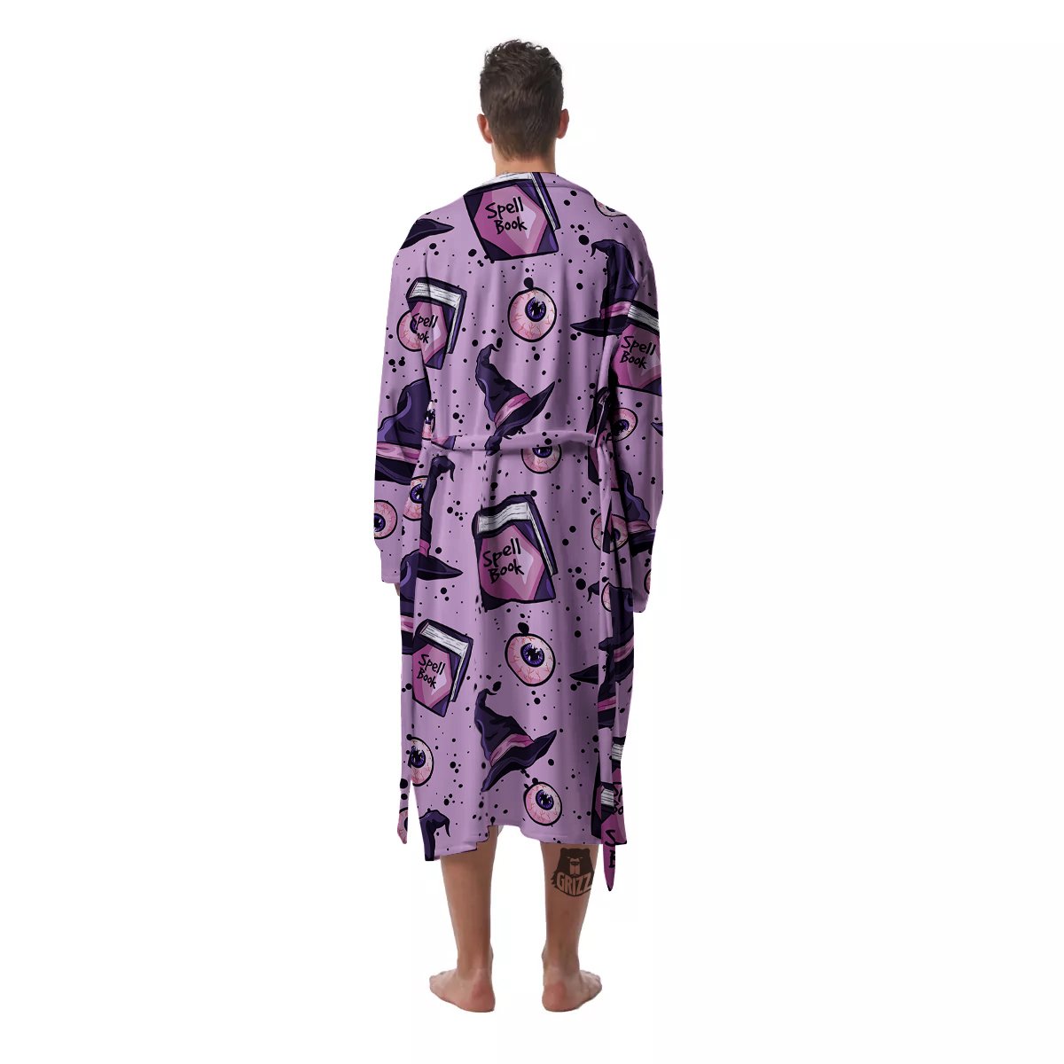 Hat Wizard Print Pattern Men's Robe-grizzshop