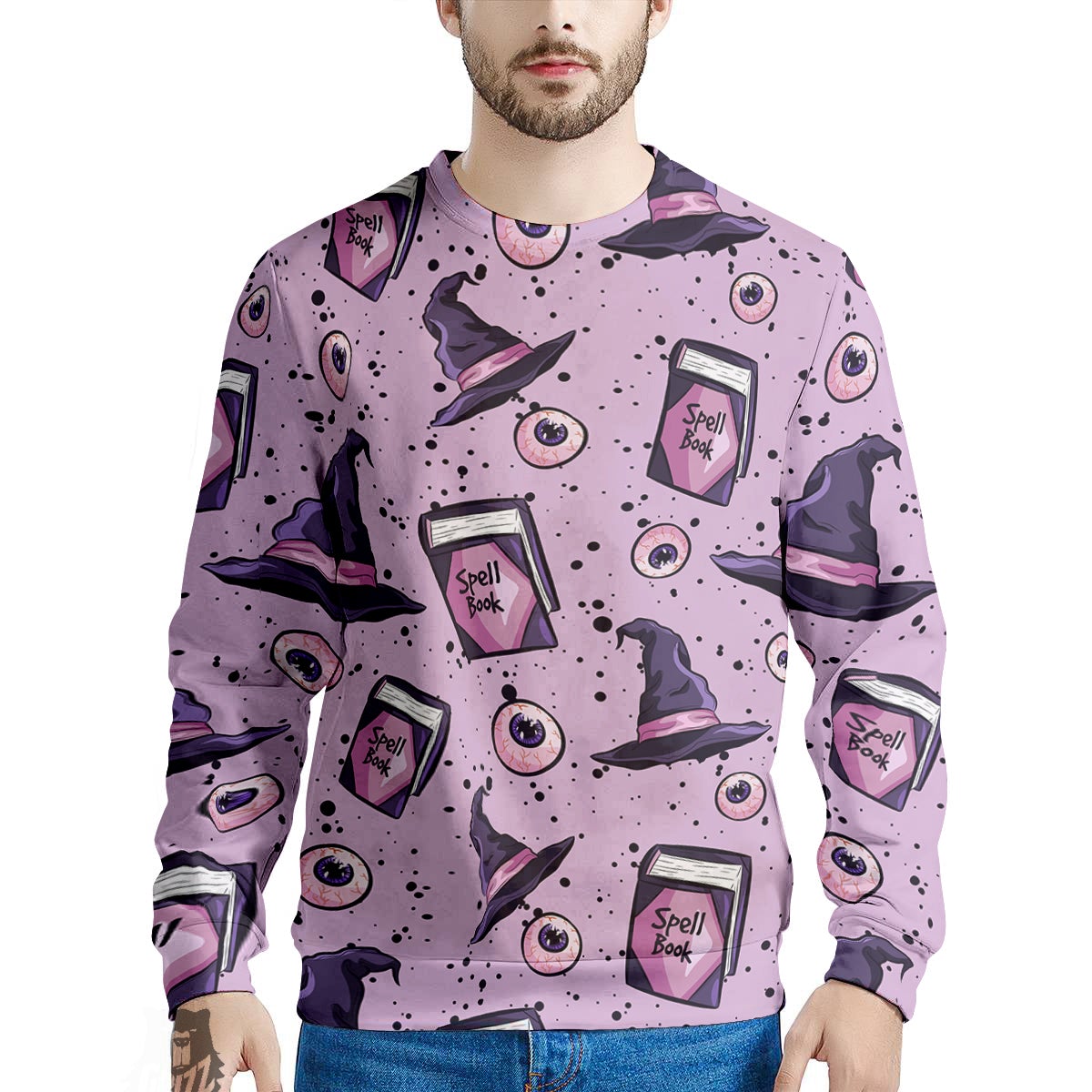 Hat Wizard Print Pattern Men's Sweatshirt-grizzshop