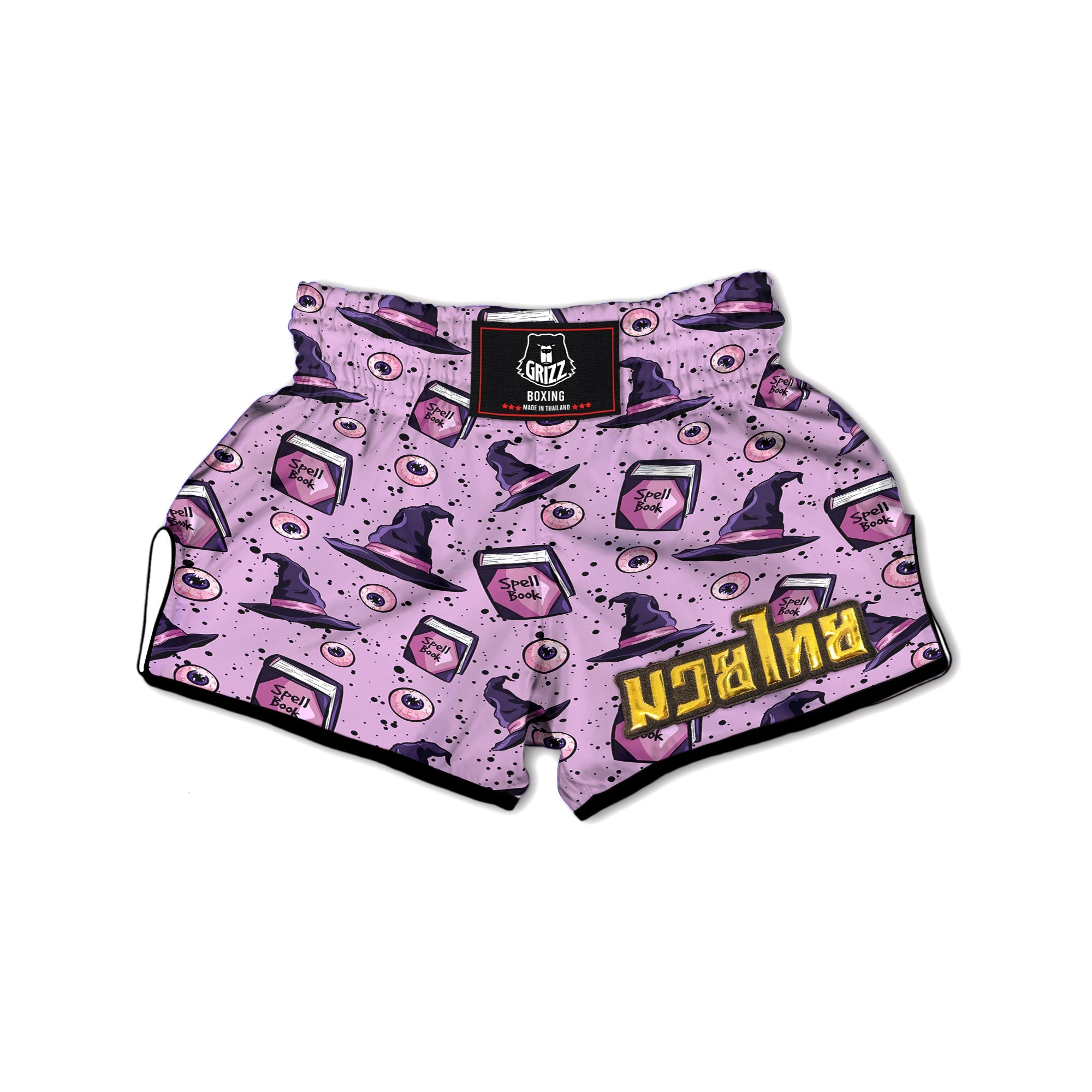 Hat Wizard Print Pattern Muay Thai Boxing Shorts-grizzshop