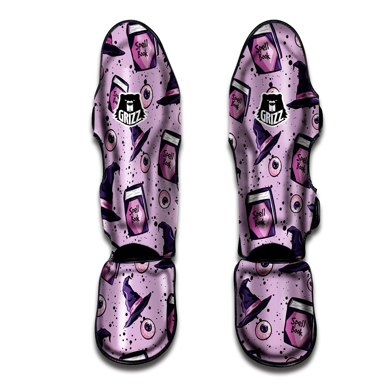 Hat Wizard Print Pattern Muay Thai Shin Guards-grizzshop