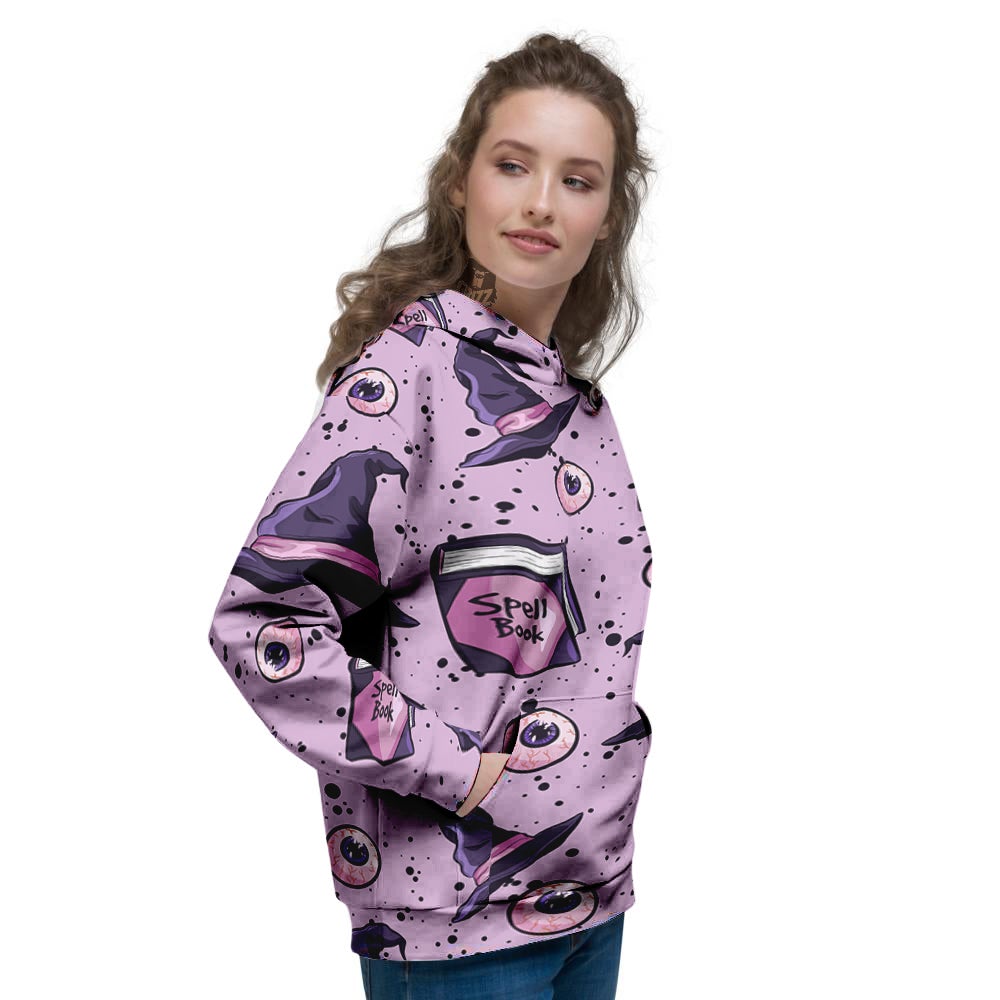 Hat Wizard Print Pattern Women's Hoodie-grizzshop