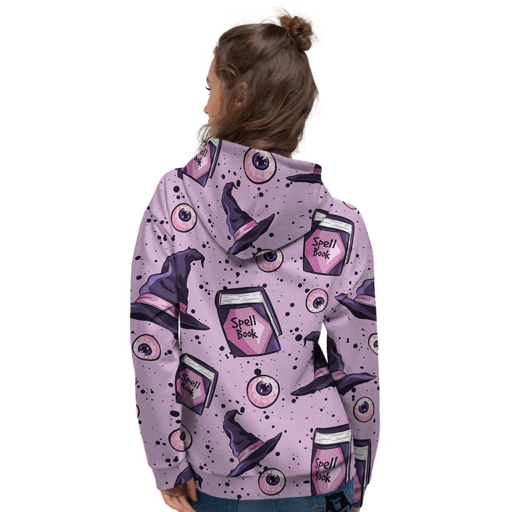 Hat Wizard Print Pattern Women's Hoodie-grizzshop