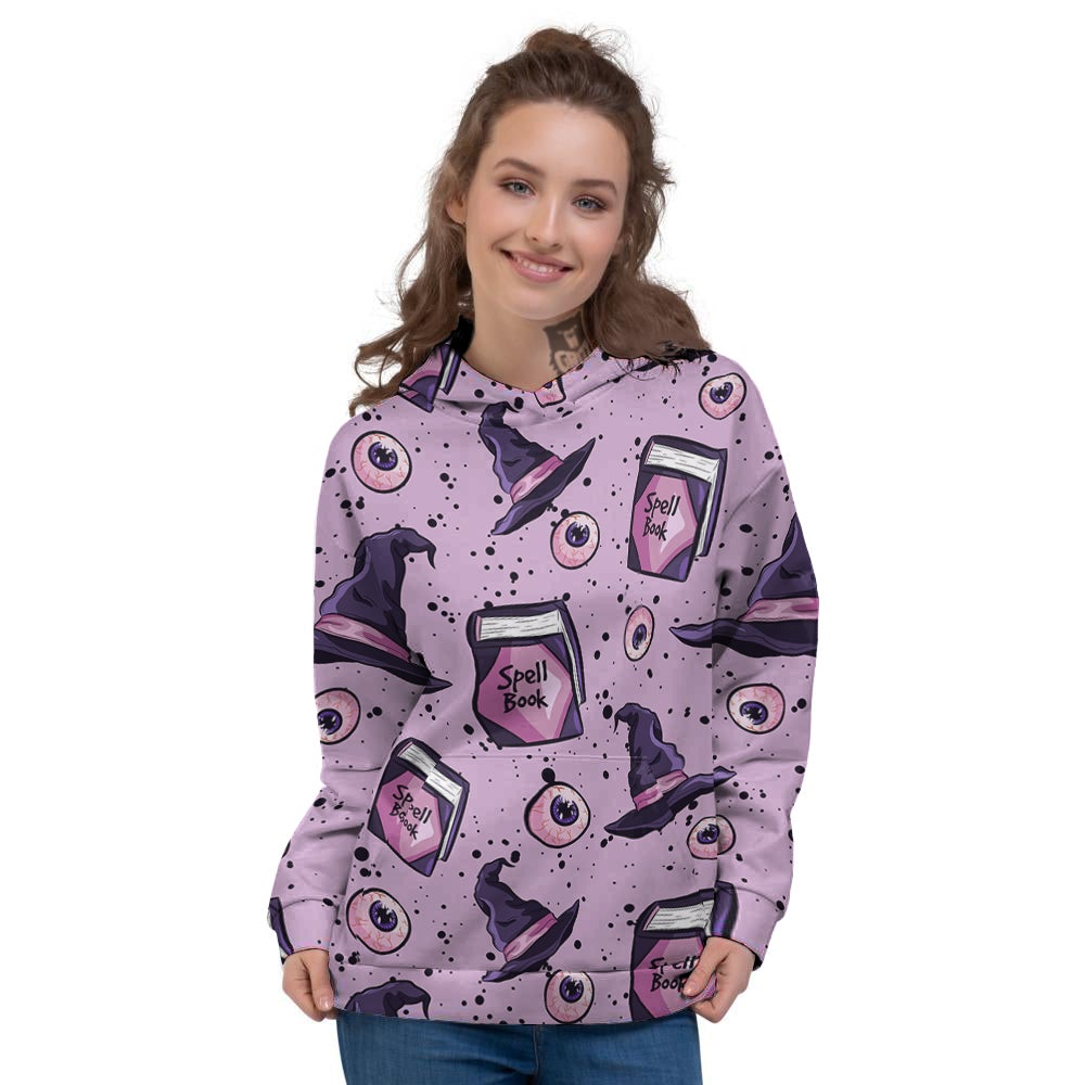 Hat Wizard Print Pattern Women's Hoodie-grizzshop