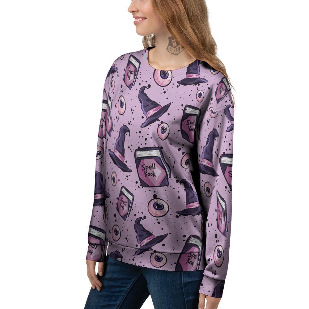 Hat Wizard Print Pattern Women's Sweatshirt-grizzshop