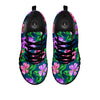 Hawaii Flowers Tropical Print Pattern Black Sneaker-grizzshop