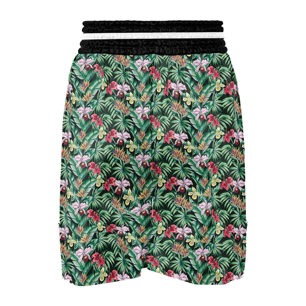 Hawaii Hibiscus Orchids Print Pattern Boxing Shorts-grizzshop