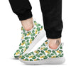 Hawaii Hibiscus Pineapple Print Pattern White Athletic Shoes-grizzshop