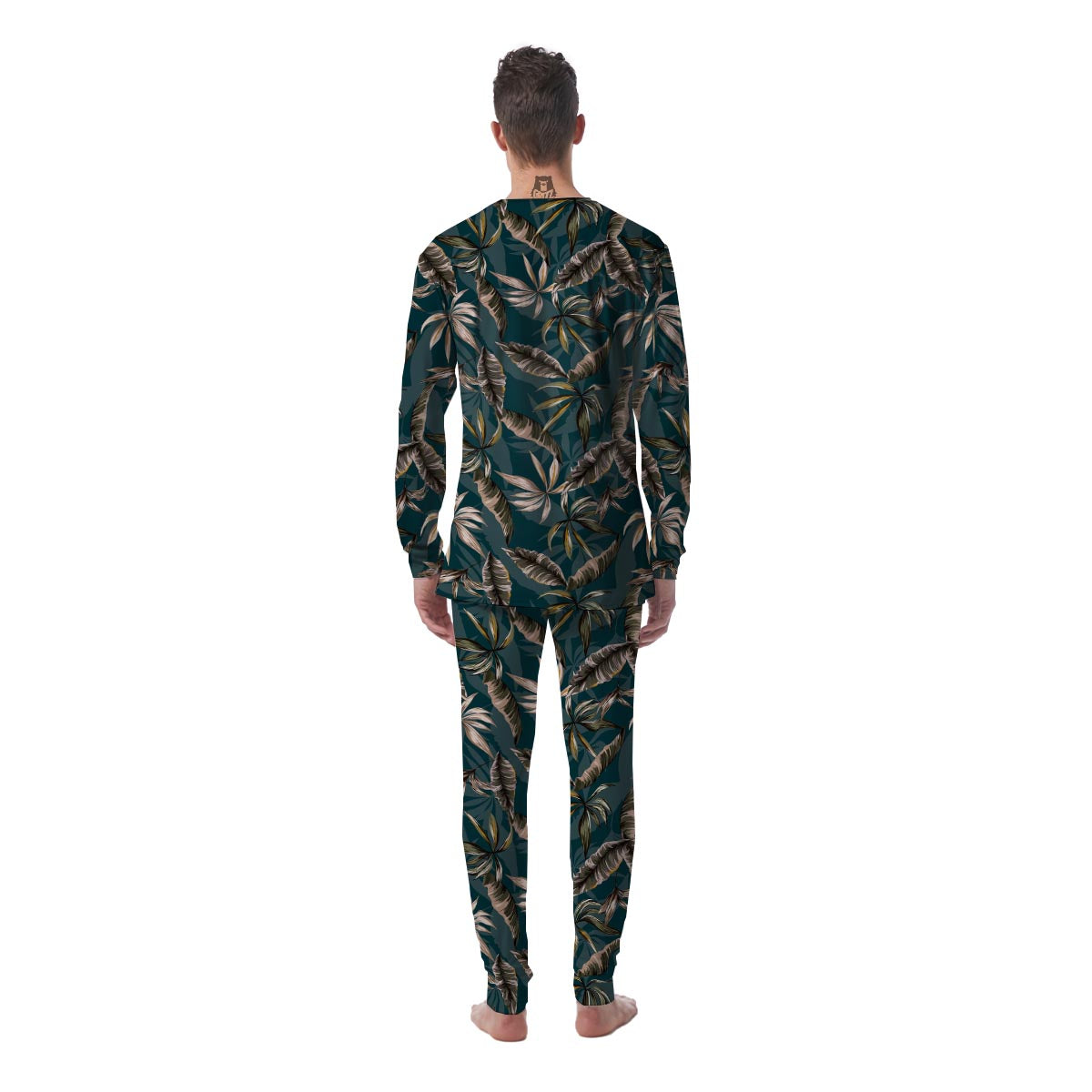 Hawaii Leaf Green Tropical Print Pattern Men's Pajamas-grizzshop