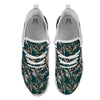 Hawaii Leaf Green Tropical Print Pattern White Athletic Shoes-grizzshop