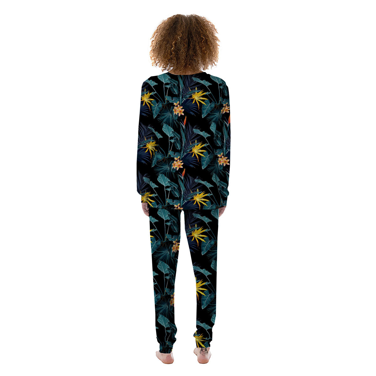 Hawaii Night Tropical Print Pattern Women's Pajamas-grizzshop