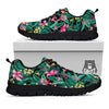 Hawaii Plants Tropical Print Pattern Black Sneaker-grizzshop