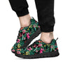 Hawaii Plants Tropical Print Pattern Black Sneaker-grizzshop