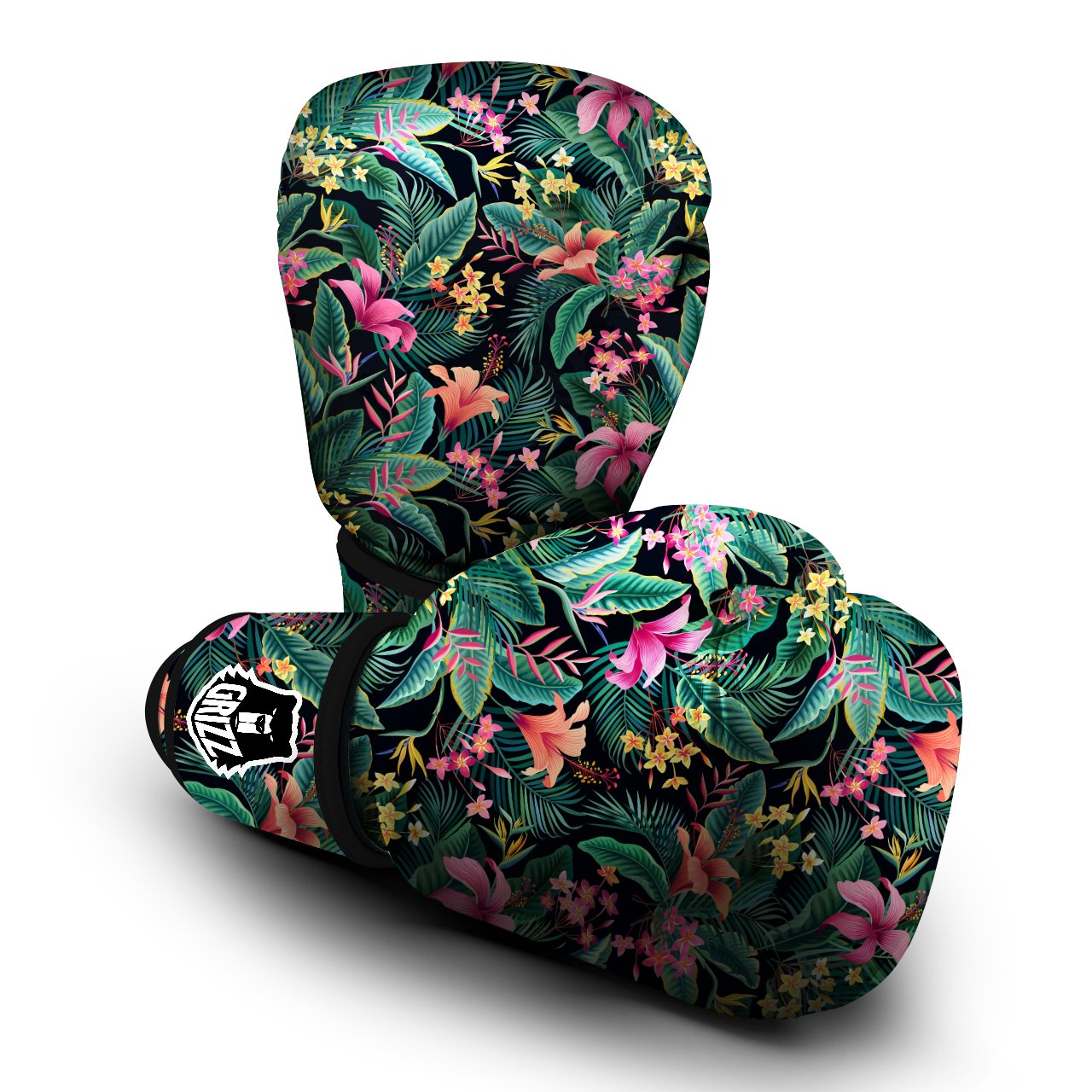 Hawaii Plants Tropical Print Pattern Boxing Gloves-grizzshop