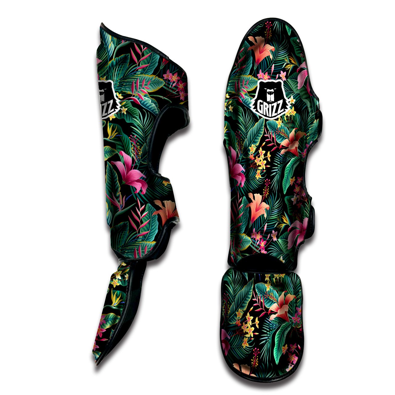 Hawaii Plants Tropical Print Pattern Muay Thai Shin Guards-grizzshop