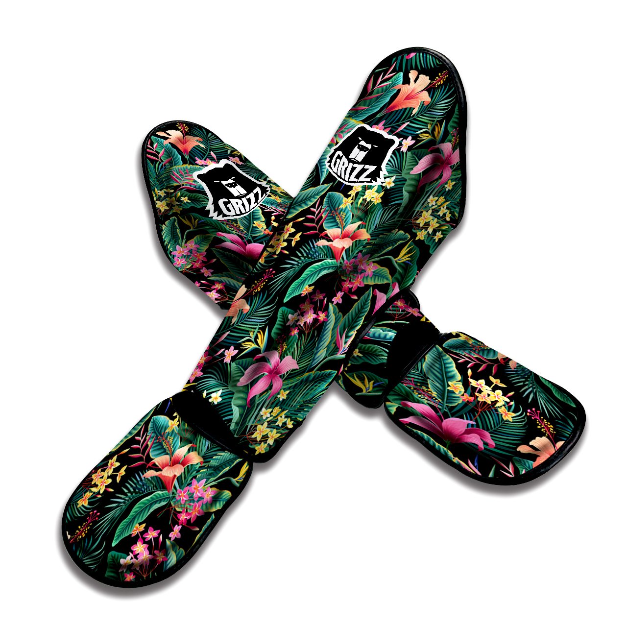 Hawaii Plants Tropical Print Pattern Muay Thai Shin Guards-grizzshop