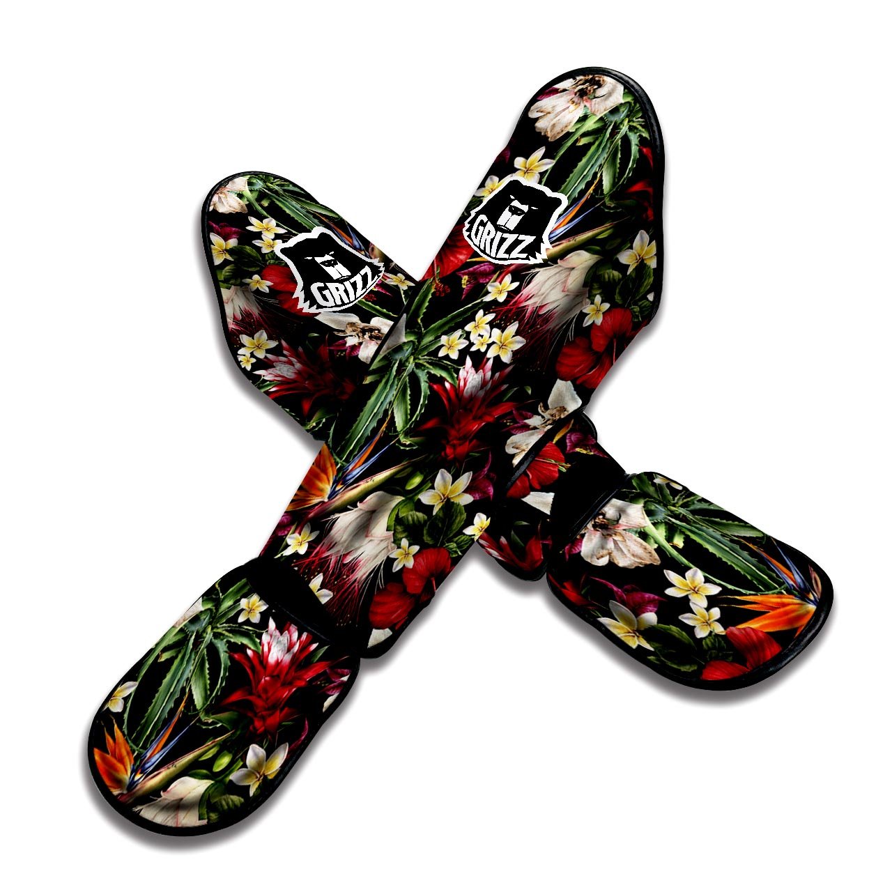 Hawaii Summer Tropical Print Pattern Muay Thai Shin Guards-grizzshop