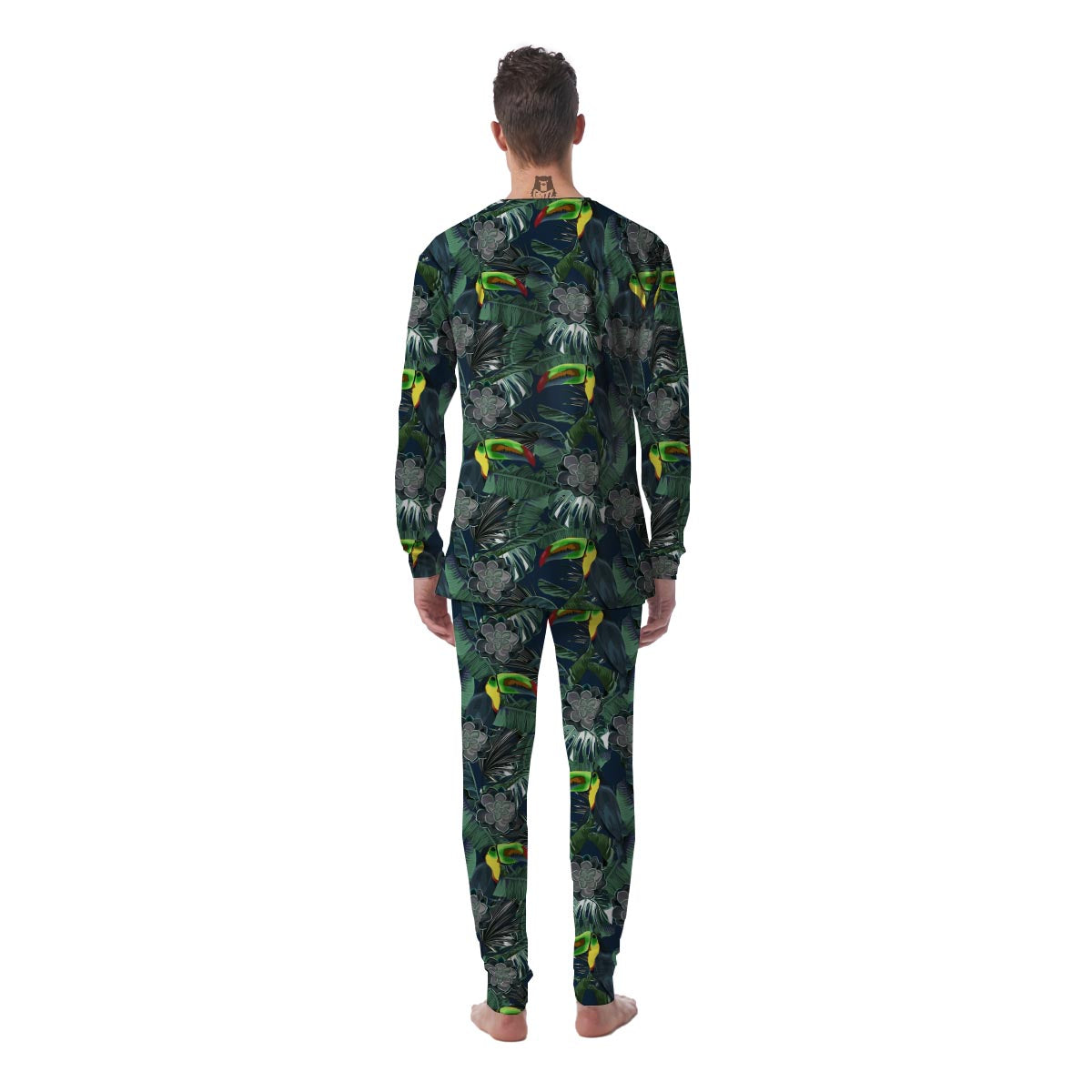 Hawaii Toucan Aloha Print Pattern Men's Pajamas-grizzshop