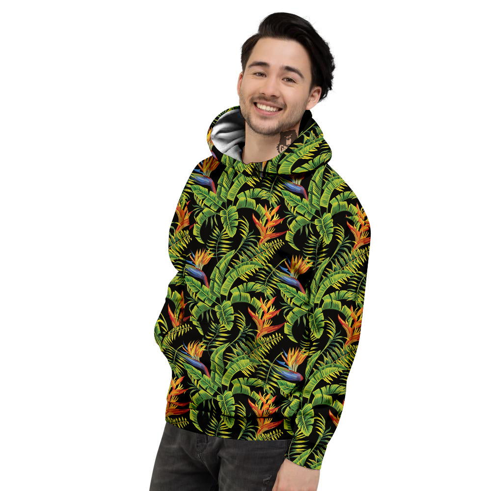 Hawaiian Banana Leaf Print Pattern Men's Hoodie-grizzshop